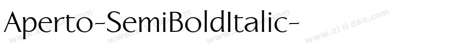 Aperto-SemiBoldItalic字体转换