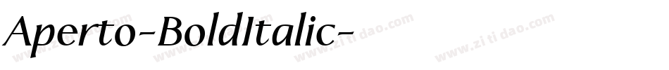Aperto-BoldItalic字体转换