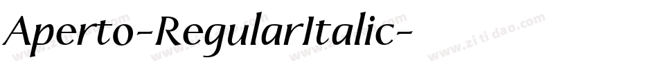 Aperto-RegularItalic字体转换