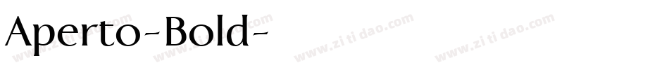 Aperto-Bold字体转换