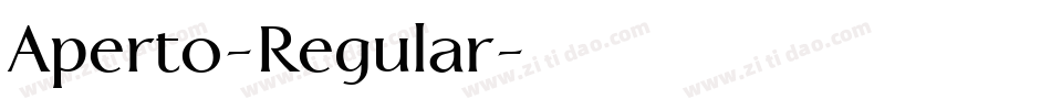 Aperto-Regular字体转换