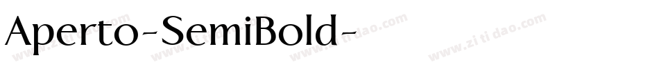 Aperto-SemiBold字体转换