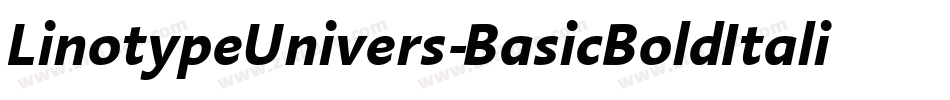 LinotypeUnivers-BasicBoldItalic字体转换
