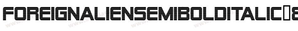 ForeignAlienSemiBoldItalic-8MaOz字体转换