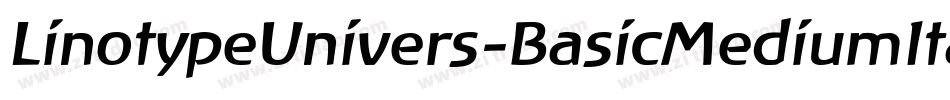 LinotypeUnivers-BasicMediumItalic字体转换