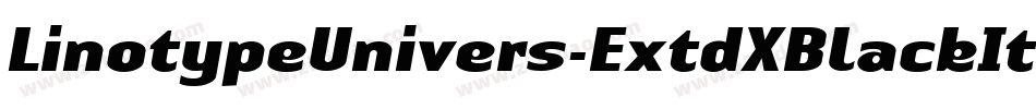 LinotypeUnivers-ExtdXBlackItalic字体转换