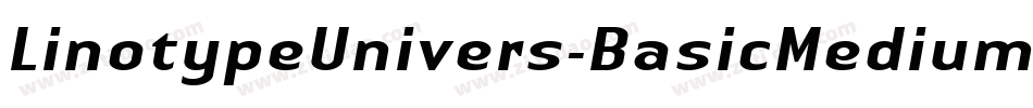LinotypeUnivers-BasicMediumItalic字体转换