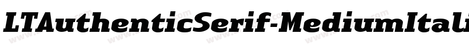 LTAuthenticSerif-MediumItalic字体转换