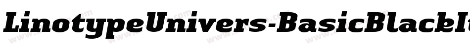 LinotypeUnivers-BasicBlackItalic字体转换