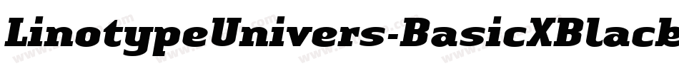 LinotypeUnivers-BasicXBlackItalic字体转换