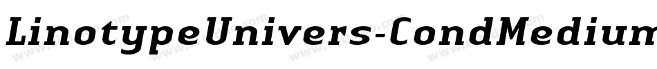 LinotypeUnivers-CondMediumItalic字体转换