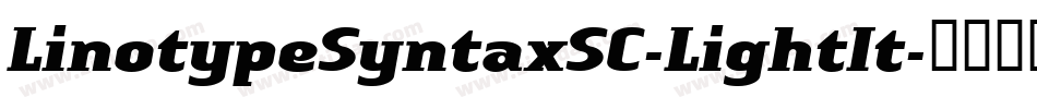 LinotypeSyntaxSC-LightIt字体转换