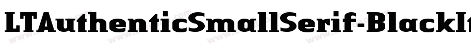 LTAuthenticSmallSerif-BlackIt字体转换