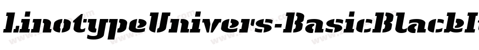 LinotypeUnivers-BasicBlackItalic字体转换
