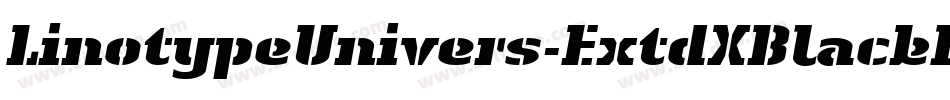 LinotypeUnivers-ExtdXBlackItalic字体转换