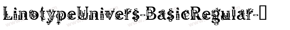 LinotypeUnivers-BasicRegular字体转换