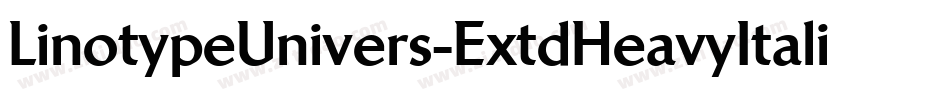 LinotypeUnivers-ExtdHeavyItalic字体转换