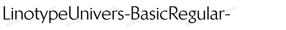 LinotypeUnivers-BasicRegular字体转换
