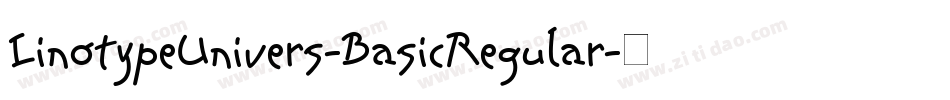 LinotypeUnivers-BasicRegular字体转换