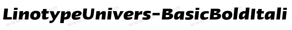 LinotypeUnivers-BasicBoldItalic字体转换