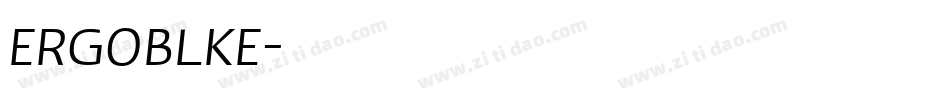 ERGOBLKE字体转换