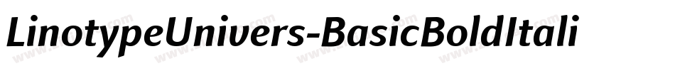 LinotypeUnivers-BasicBoldItalic字体转换
