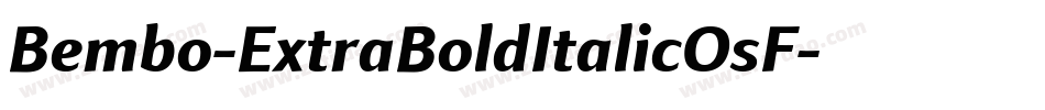 Bembo-ExtraBoldItalicOsF字体转换