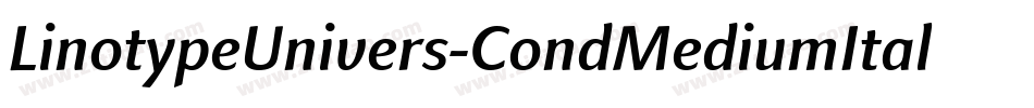 LinotypeUnivers-CondMediumItalic字体转换