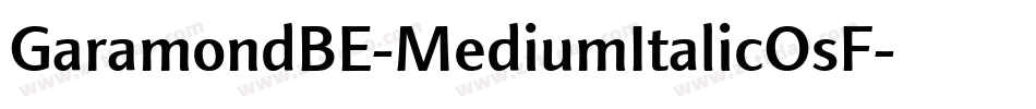 GaramondBE-MediumItalicOsF字体转换