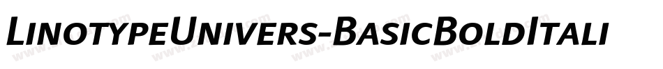 LinotypeUnivers-BasicBoldItalic字体转换
