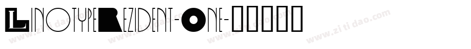 LinotypeRezident-One字体转换
