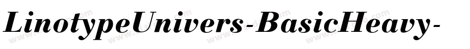 LinotypeUnivers-BasicHeavy字体转换