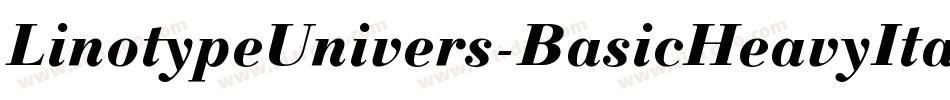 LinotypeUnivers-BasicHeavyItalic字体转换