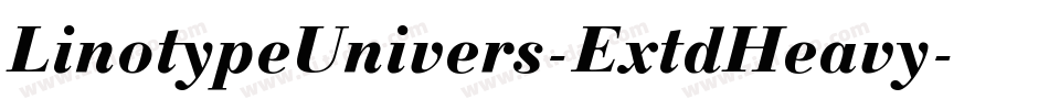 LinotypeUnivers-ExtdHeavy字体转换