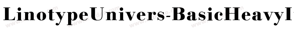 LinotypeUnivers-BasicHeavyItalic字体转换