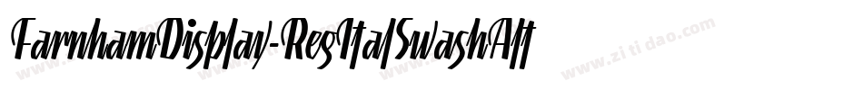 FarnhamDisplay-RegItalSwashAlt字体转换