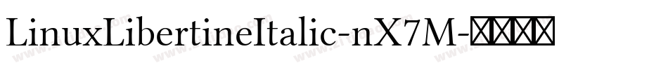 LinuxLibertineItalic-nX7M字体转换