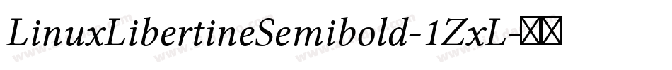 LinuxLibertineSemibold-1ZxL字体转换