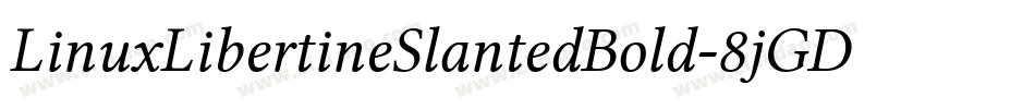 LinuxLibertineSlantedBold-8jGD字体转换