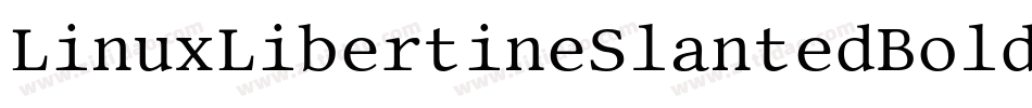 LinuxLibertineSlantedBold-8jGD字体转换