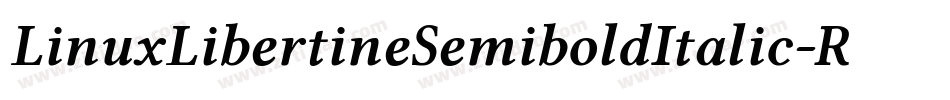LinuxLibertineSemiboldItalic-RdWM字体转换