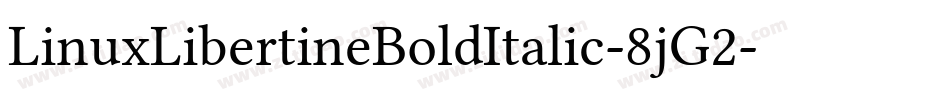 LinuxLibertineBoldItalic-8jG2字体转换
