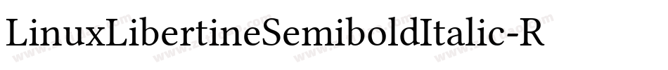 LinuxLibertineSemiboldItalic-RdWM字体转换