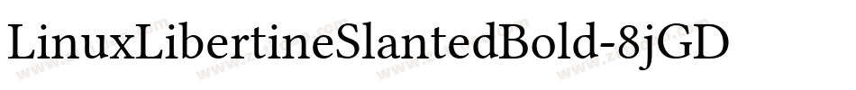 LinuxLibertineSlantedBold-8jGD字体转换