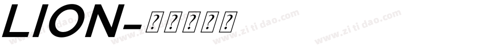 lion字体转换