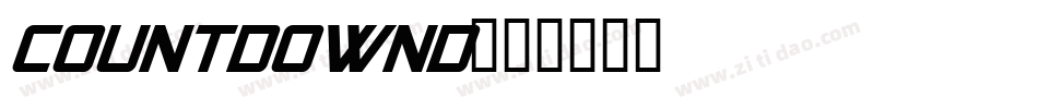 CountdownD字体转换