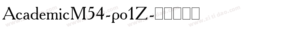 AcademicM54-po1Z字体转换