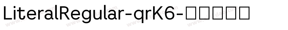 LiteralRegular-qrK6字体转换