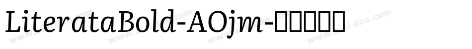 LiterataBold-AOjm字体转换