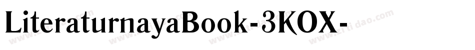 LiteraturnayaBook-3KOX字体转换